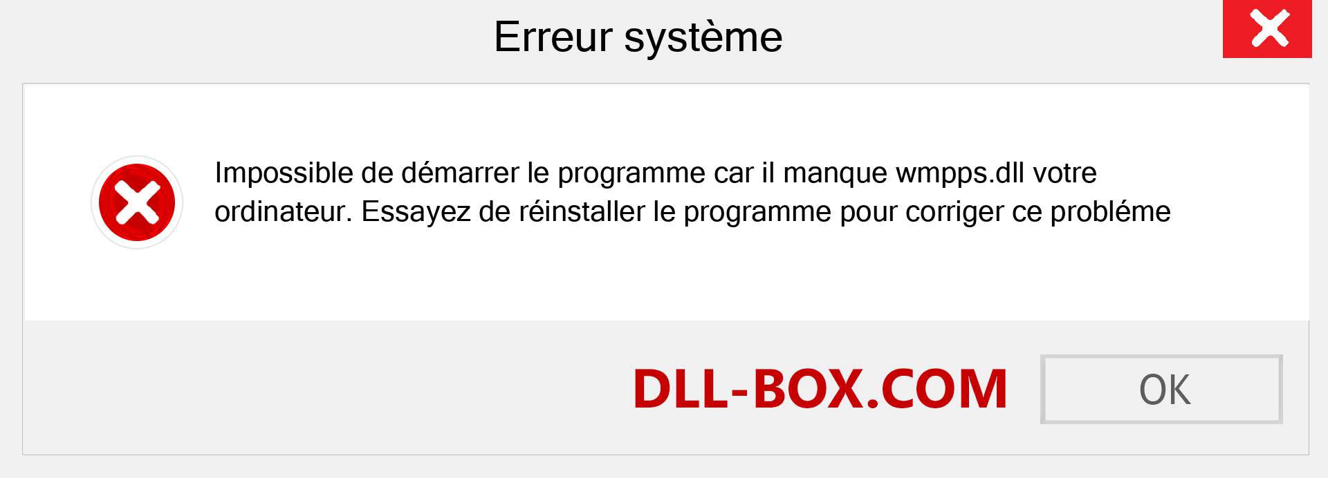 Le fichier wmpps.dll est manquant ?. Télécharger pour Windows 7, 8, 10 - Correction de l'erreur manquante wmpps dll sur Windows, photos, images